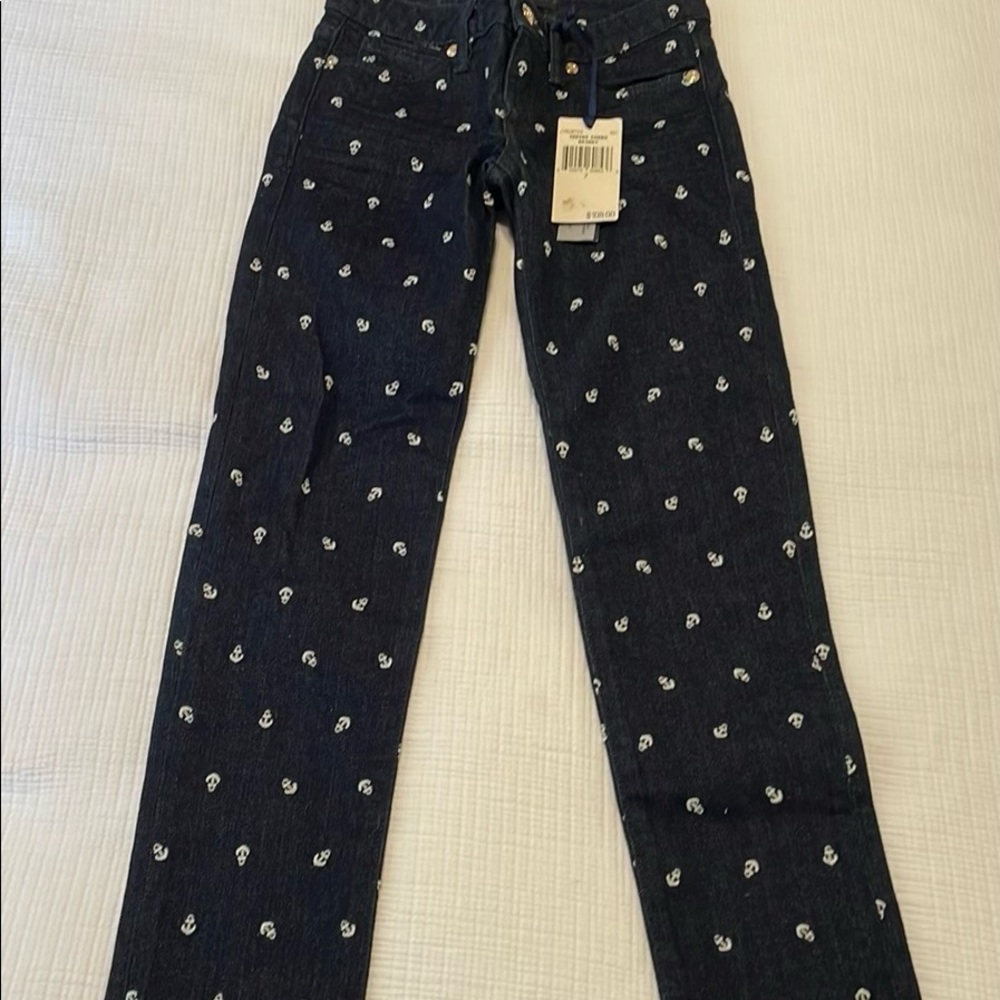 Juicy Couture Jeans embroidered with white anchors